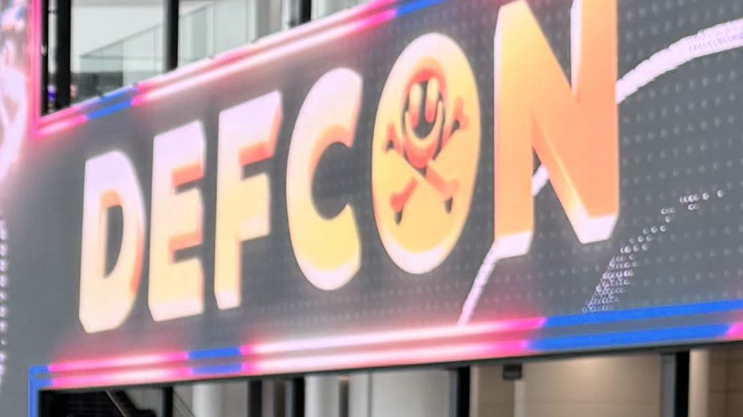 The DEF CON banner at DEF CON 2026